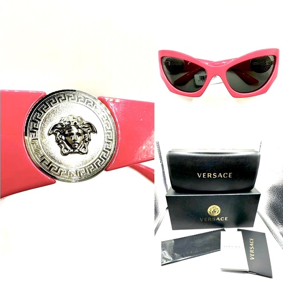 Versace Pink Cat Eye Sunglasses - Picture 3 of 6